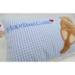 Namenskissen Taufkissen Kuschelkissen Kindergartenkissen Geburtsgeschenk  Otter Babyotter Fischotter Kuschelotter