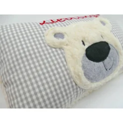 Namenskissen Taufkissen Kuschelkissen Kindergartenkissen Geburtsgeschenk  Bär Teddybär Kuschelbär