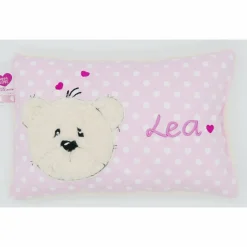 Namenskissen Taufkissen Kuschelkissen Kindergartenkissen Geburtsgeschenk  Bär Teddy Kuschelbär