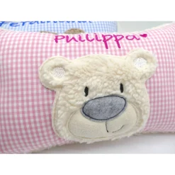 Namenskissen Taufkissen Kuschelkissen Kindergartenkissen Geburtsgeschenk  Bär Teddybär Kuschelbär