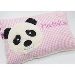 Namenskissen Taufkissen Kuschelkissen Kindergartenkissen Geburtsgeschenk  Panda Pandabär