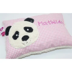 Namenskissen Taufkissen Kuschelkissen Kindergartenkissen Geburtsgeschenk  Panda Pandabär