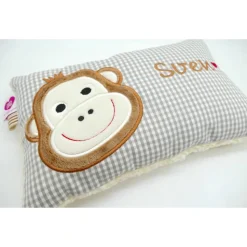Namenskissen Taufkissen Kuschelkissen Kindergartenkissen Geburtsgeschenk  Affe Äffchen Monkey