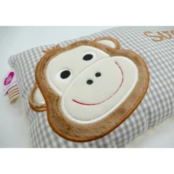 Namenskissen Taufkissen Kuschelkissen Kindergartenkissen Geburtsgeschenk  Affe Äffchen Monkey