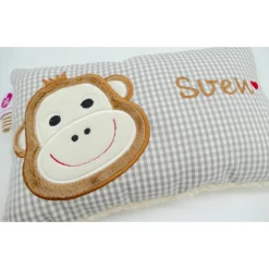 Namenskissen Taufkissen Kuschelkissen Kindergartenkissen Geburtsgeschenk  Affe Äffchen Monkey