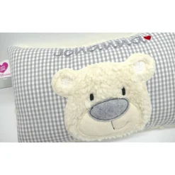 Namenskissen Taufkissen Kuschelkissen Kindergartenkissen Geburtsgeschenk  Bär Teddybär Kuschelbär