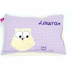 Namenskissen Taufkissen Kuschelkissen Kindergartenkissen Geburtsgeschenk  Eule Eulchen