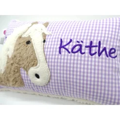Namenskissen Taufkissen Kuschelkissen Kindergartenkissen Geburtsgeschenk Pferd Pferdchen Pony