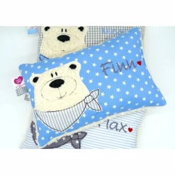 Namenskissen Taufkissen Kuschelkissen Kindergartenkissen Geburtsgeschenk  Bär Eisbär