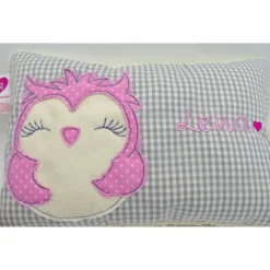Namenskissen Taufkissen Kuschelkissen Kindergartenkissen Geburtsgeschenk  Eule Eulchen
