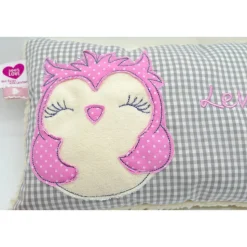 Namenskissen Taufkissen Kuschelkissen Kindergartenkissen Geburtsgeschenk  Eule Eulchen