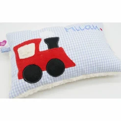 Namenskissen Taufkissen Kuschelkissen Kindergartenkissen Geburtsgeschenk  Eisenbahn Lok Lokomotive