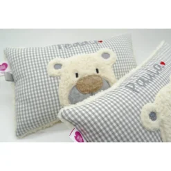 Namenskissen Taufkissen Kuschelkissen Kindergartenkissen Geburtsgeschenk  Bär Teddybär Kuschelbär