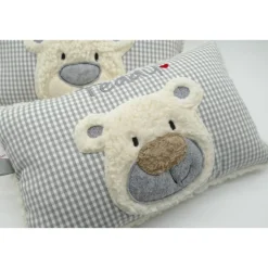 Namenskissen Taufkissen Kuschelkissen Kindergartenkissen Geburtsgeschenk  Bär Teddybär Kuschelbär