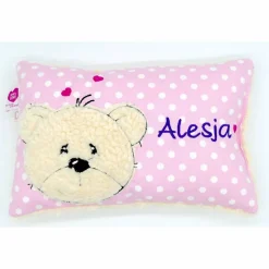 Namenskissen Taufkissen Kuschelkissen Kindergartenkissen Geburtsgeschenk  Bär Teddy Kuschelbär