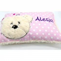 Namenskissen Taufkissen Kuschelkissen Kindergartenkissen Geburtsgeschenk  Bär Teddy Kuschelbär