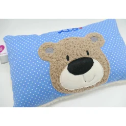 Namenskissen Taufkissen Kuschelkissen Kindergartenkissen Geburtsgeschenk  Bär Teddybär Kuschelbär