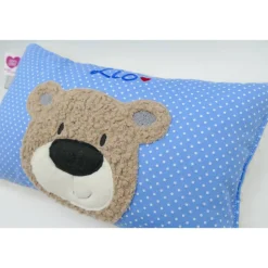 Namenskissen Taufkissen Kuschelkissen Kindergartenkissen Geburtsgeschenk  Bär Teddybär Kuschelbär