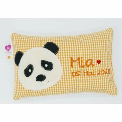 Namenskissen Taufkissen Kuschelkissen Kindergartenkissen Geburtsgeschenk  Panda Pandabär
