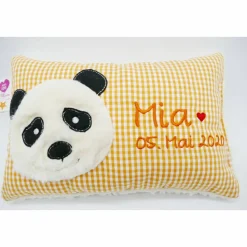 Namenskissen Taufkissen Kuschelkissen Kindergartenkissen Geburtsgeschenk  Panda Pandabär