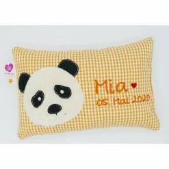 Namenskissen Taufkissen Kuschelkissen Kindergartenkissen Geburtsgeschenk  Panda Pandabär