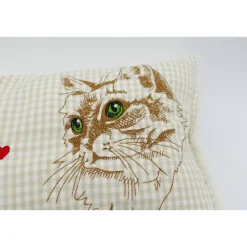 Namenskissen Taufkissen Kuschelkissen Kindergartenkissen Geburtsgeschenk  Schmusekissen Katzenkissen Langhaar