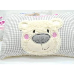 Namenskissen Taufkissen Kuschelkissen Kindergartenkissen Geburtsgeschenk  Bär Teddybär Kuschelbär