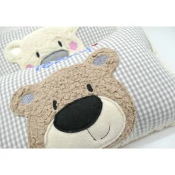 Namenskissen Taufkissen Kuschelkissen Kindergartenkissen Geburtsgeschenk  Bär Teddybär Kuschelbär