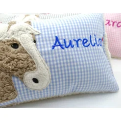 Namenskissen Taufkissen Kuschelkissen Kindergartenkissen Geburtsgeschenk Pferd Pferdchen Pony