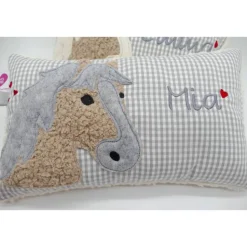 Namenskissen Taufkissen Kuschelkissen Kindergartenkissen Geburtsgeschenk Pferd Pferdchen Pony