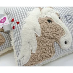 Namenskissen Taufkissen Kuschelkissen Kindergartenkissen Geburtsgeschenk Pferd Pferdchen Pony