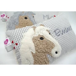 Namenskissen Taufkissen Kuschelkissen Kindergartenkissen Geburtsgeschenk Pferd Pferdchen Pony