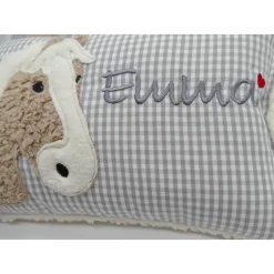 Namenskissen Taufkissen Kuschelkissen Kindergartenkissen Geburtsgeschenk Pferd Pferdchen Pony