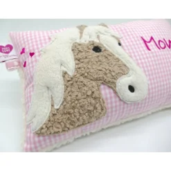 Namenskissen Taufkissen Kuschelkissen Kindergartenkissen Geburtsgeschenk Pferd Pferdchen Pony