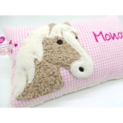 Namenskissen Taufkissen Kuschelkissen Kindergartenkissen Geburtsgeschenk Pferd Pferdchen Pony