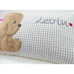 Namenskissen Taufkissen Kuschelkissen Kindergartenkissen Geburtsgeschenk Kuschliger Hundewelpe