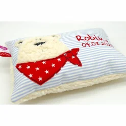 Namenskissen Taufkissen Kuschelkissen Kindergartenkissen Geburtsgeschenk  Bär Eisbär