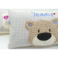 Namenskissen Taufkissen Kuschelkissen Kindergartenkissen Geburtsgeschenk  Bär Teddybär Kuschelbär