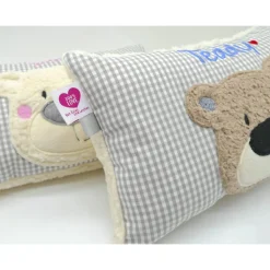 Namenskissen Taufkissen Kuschelkissen Kindergartenkissen Geburtsgeschenk  Bär Teddybär Kuschelbär