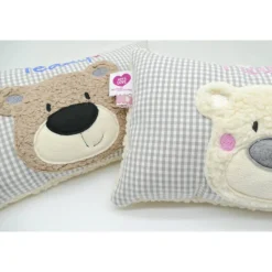 Namenskissen Taufkissen Kuschelkissen Kindergartenkissen Geburtsgeschenk  Bär Teddybär Kuschelbär