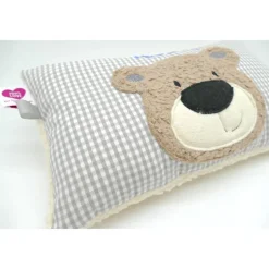 Namenskissen Taufkissen Kuschelkissen Kindergartenkissen Geburtsgeschenk  Bär Teddybär Kuschelbär