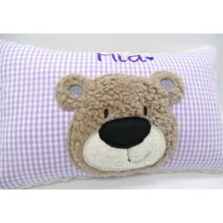 Namenskissen Taufkissen Kuschelkissen Kindergartenkissen Geburtsgeschenk  Bär Teddybär Kuschelbär