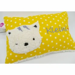 Namenskissen Taufkissen Kuschelkissen Kindergartenkissen Geburtsgeschenk  Schmusekissen Katze Kätzchen
