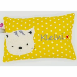 Namenskissen Taufkissen Kuschelkissen Kindergartenkissen Geburtsgeschenk  Schmusekissen Katze Kätzchen
