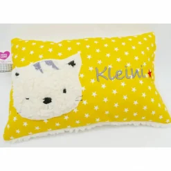 Namenskissen Taufkissen Kuschelkissen Kindergartenkissen Geburtsgeschenk  Schmusekissen Katze Kätzchen