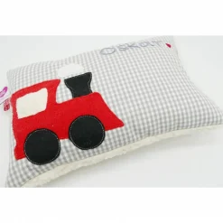 Namenskissen Taufkissen Kuschelkissen Kindergartenkissen Geburtsgeschenk  Eisenbahn Lok Lokomotive