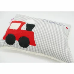 Namenskissen Taufkissen Kuschelkissen Kindergartenkissen Geburtsgeschenk  Eisenbahn Lok Lokomotive