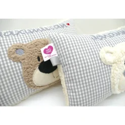 Namenskissen Taufkissen Kuschelkissen Kindergartenkissen Geburtsgeschenk  Bär Teddybär Kuschelbär