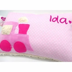 Namenskissen Taufkissen Kuschelkissen Kindergartenkissen Geburtsgeschenk  Eisenbahn Lok Lokomotive
