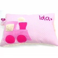 Namenskissen Taufkissen Kuschelkissen Kindergartenkissen Geburtsgeschenk  Eisenbahn Lok Lokomotive